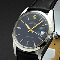 ロレックス オイスターデイト Ref.6694 ミッドナイトブルー ゴールド ハンド アンティークウオッチ