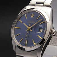 ロレックス オイスターデイト Ref.6694 メタリックブルー ゴールドハンド アンティークウオッチ